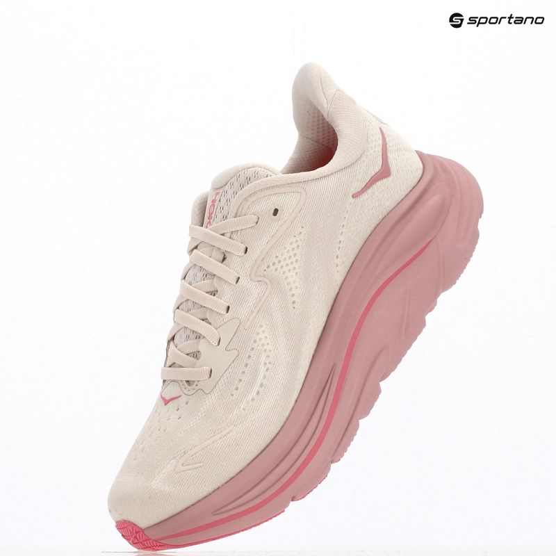 Moteriški bėgimo batai HOKA Clifton 10 Wide rose cream/dried rose 18