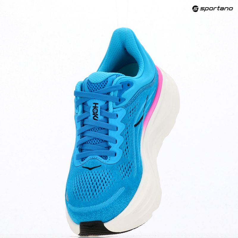Moteriški bėgimo batai HOKA Bondi 9 skyward blue/neon fuchsia 18