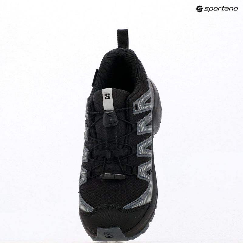 Vaikiški žygio batai Salomon XA Pro 3D V8 Waterproof juoda/turbulencija/karjeras 14