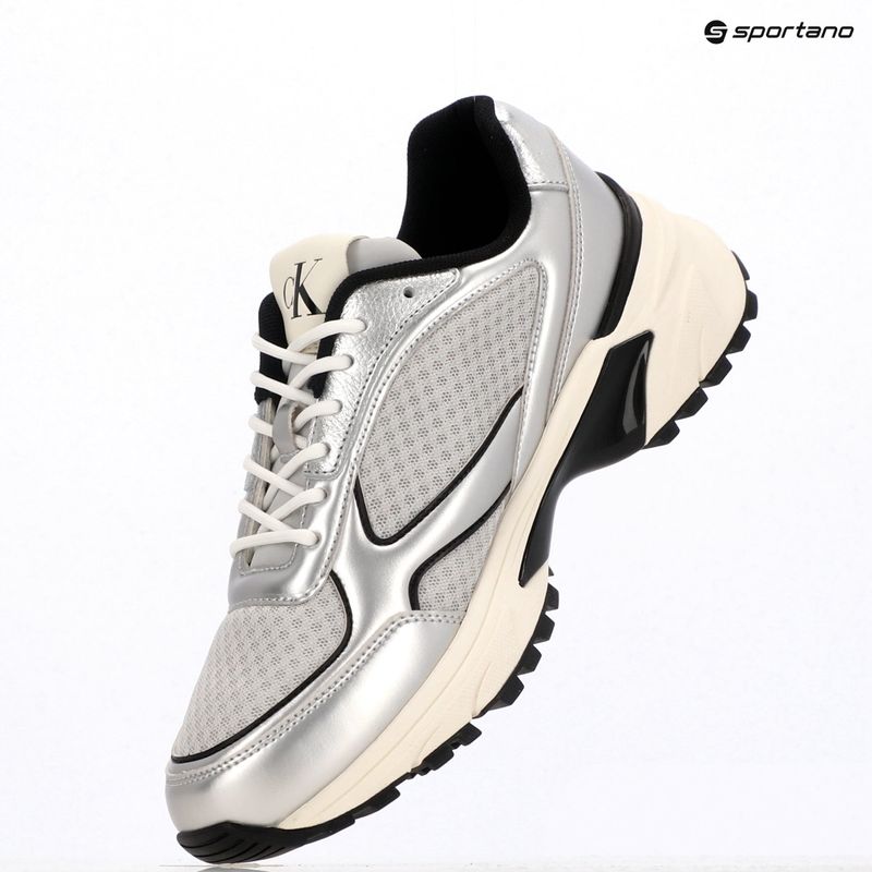 Vyriški batai Calvin Klein YM0YM01402 Hike Runner Laceup Mesh Mix silver/black/marshmallow 9