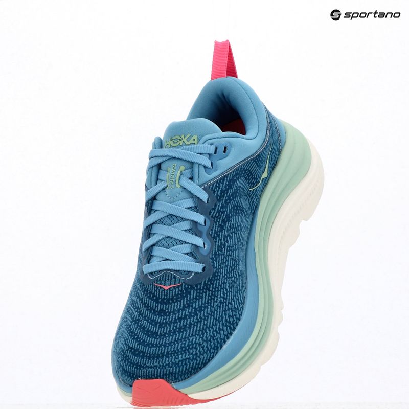 Moteriški bėgimo batai HOKA Gaviota 5 alpine blue/jadeite 10