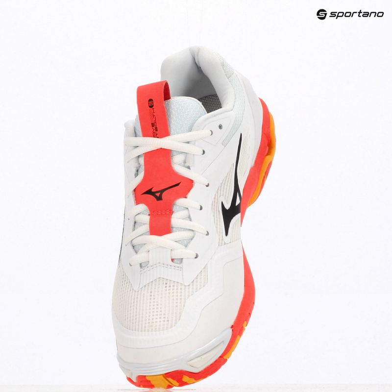 Batai rankiniam Mizuno Wave Stealth 6 white/fiery coral 2/citrus 9