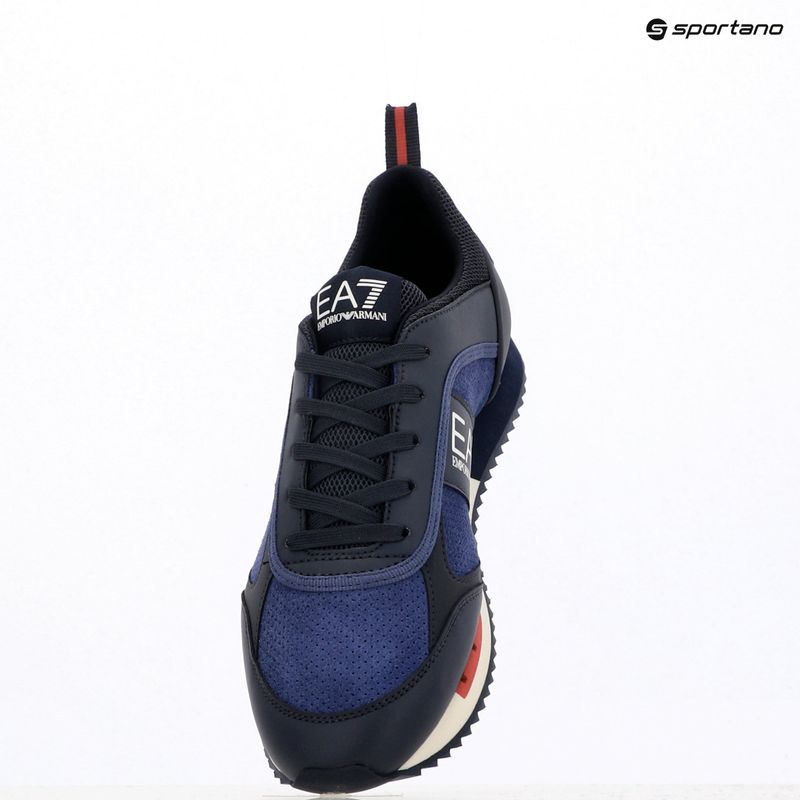 Batai EA7 Emporio Armani Black & White Suede sky captain / deep cobal / mineral 16