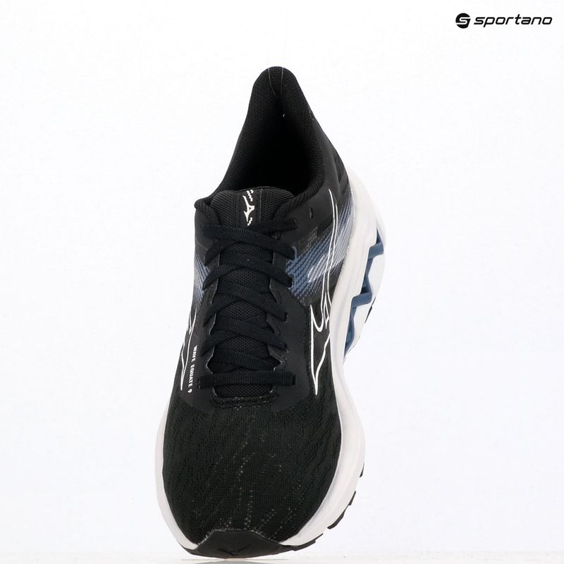 Vyriški bėgimo bateliai Mizuno Wave Equate 9 black/white/vintage indigo 9