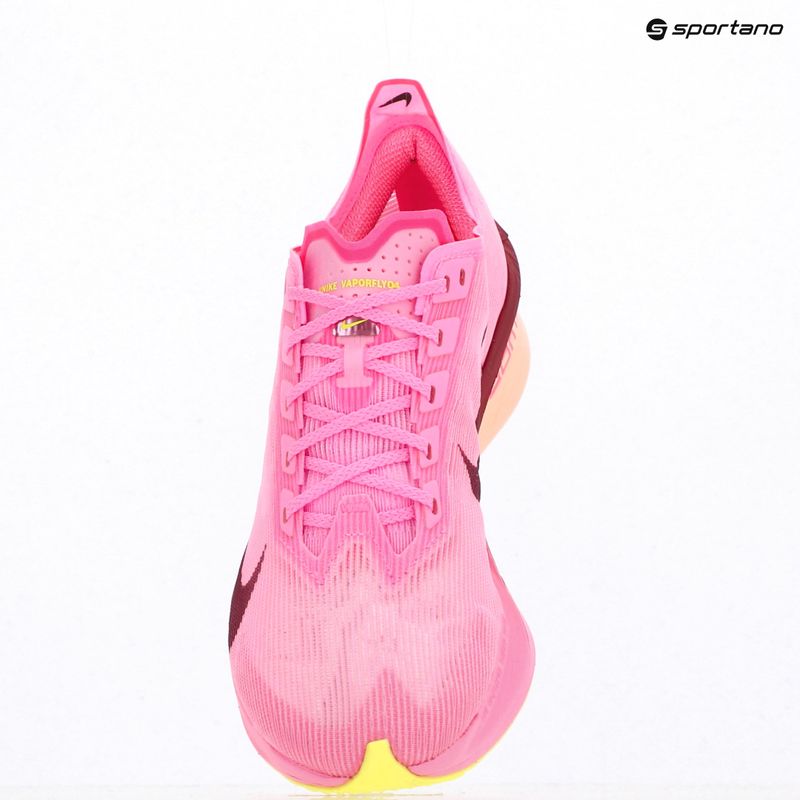 Moteriški bėgimo bateliai Nike Vaporfly 4 pink spell/hyper pink/volt ice/burgundy 9