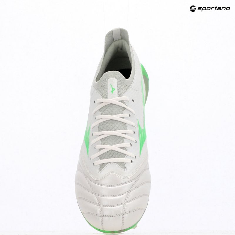 Vyriški futbolo bateliai Mizuno Morelia Neo IV Β Elite MD white/neon green/cool gray 3c 9