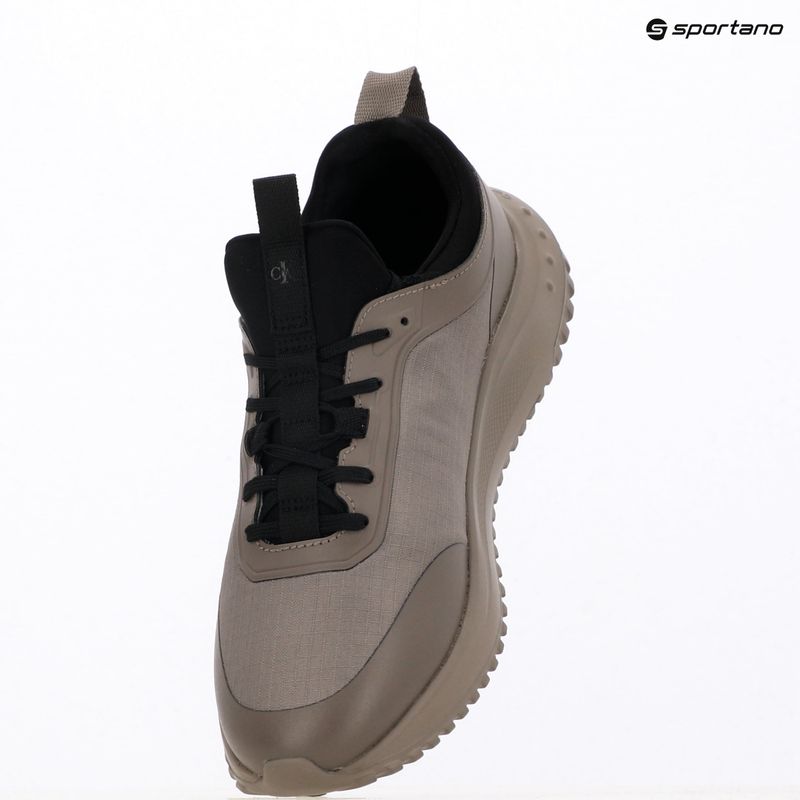 Vyriški batai Calvin Klein YM0YM01443 Eva Runner Laceup Sock Mat Mix taupe smog/black 9