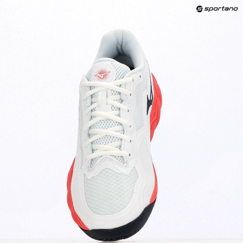 Vyriški teniso bateliai Mizuno Wave Enforce Court AC white/baritone blue/calypso coral 11