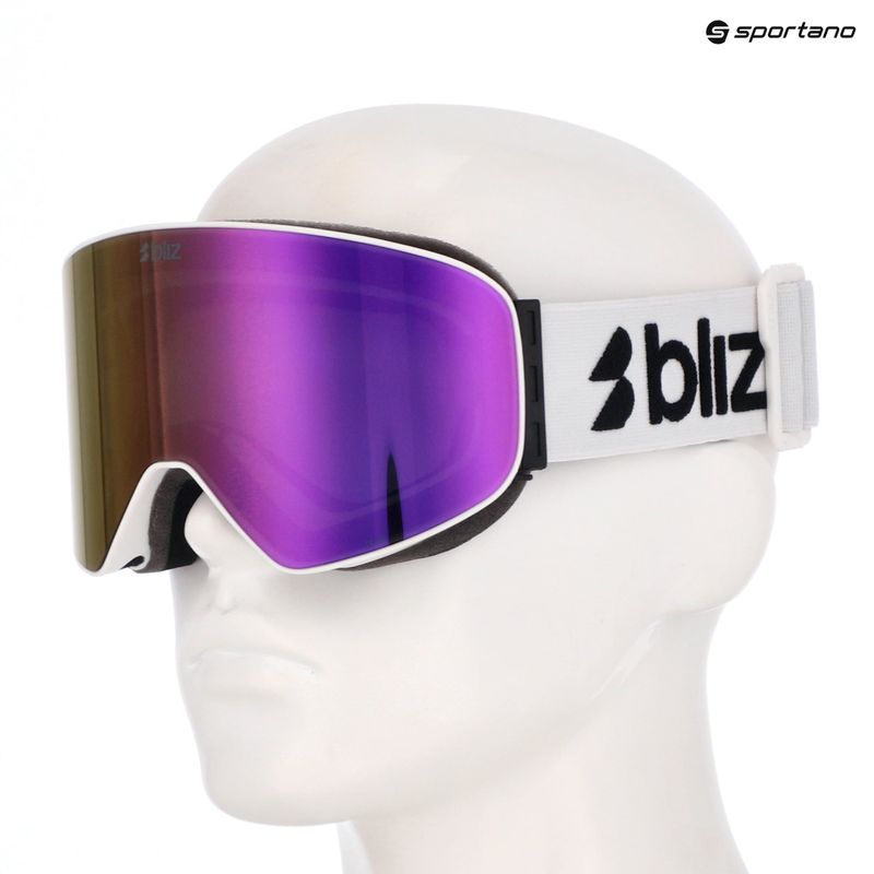 Slidinėjimo akiniai Bliz Flow matte white/smoke/pink 7