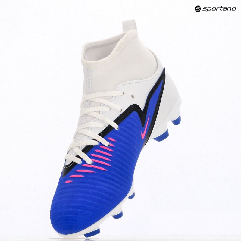 Vaikiški futbolo bateliai Nike Phantom 6 High Club FG/MG racer blue/white/pink blast 19