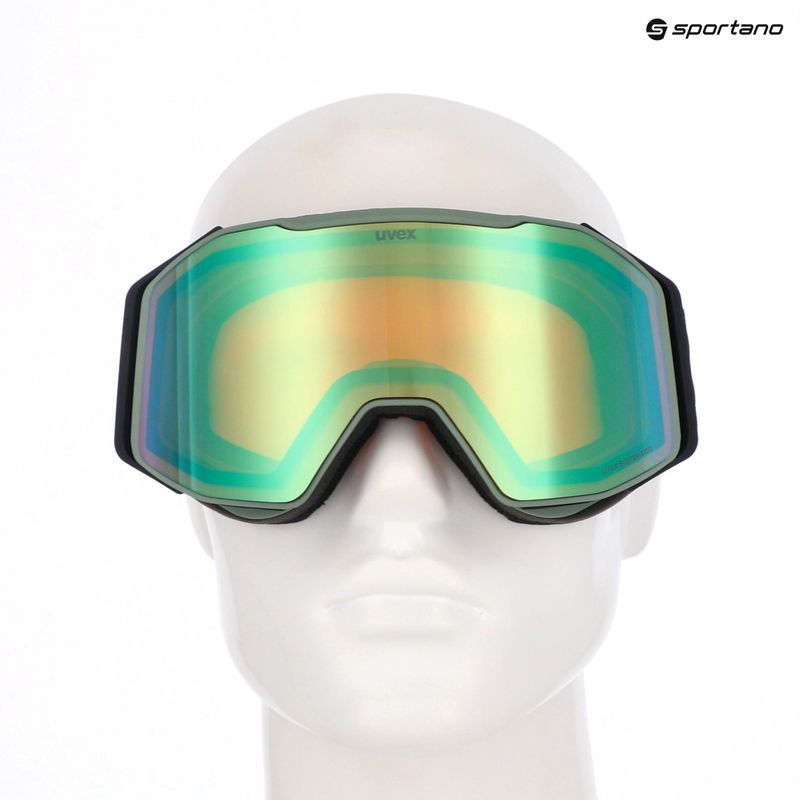 Slidinėjimo akiniai UVEX Gravity FM oxid matt green/mirror opal/orange/clear 6