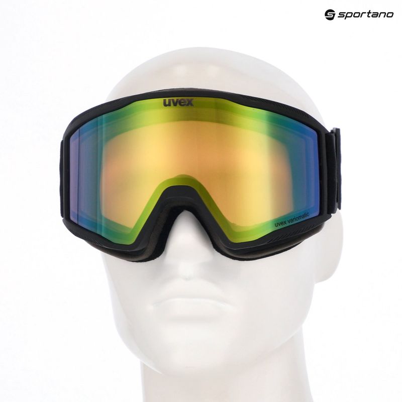 Slidinėjimo akiniai Uvex Blast V black matt/vario green mirror 10