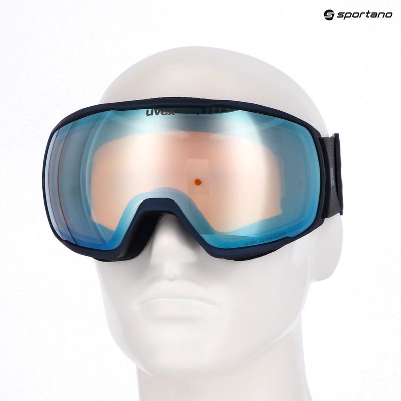 Slidinėjimo akiniai UVEX Victorious FM dust blue matt/mirror sapphire 10