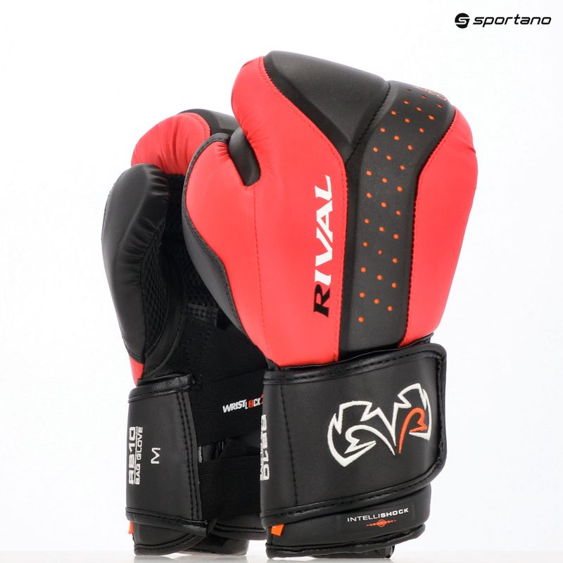 Bokso pirštinės Rival RB10 Intelli-Shock Bag black/red 3