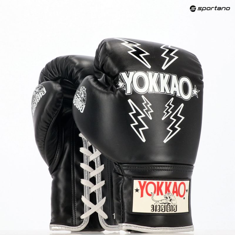 Vyriškos bokso pirštinės YOKKAO Stadium Lace Up black 5