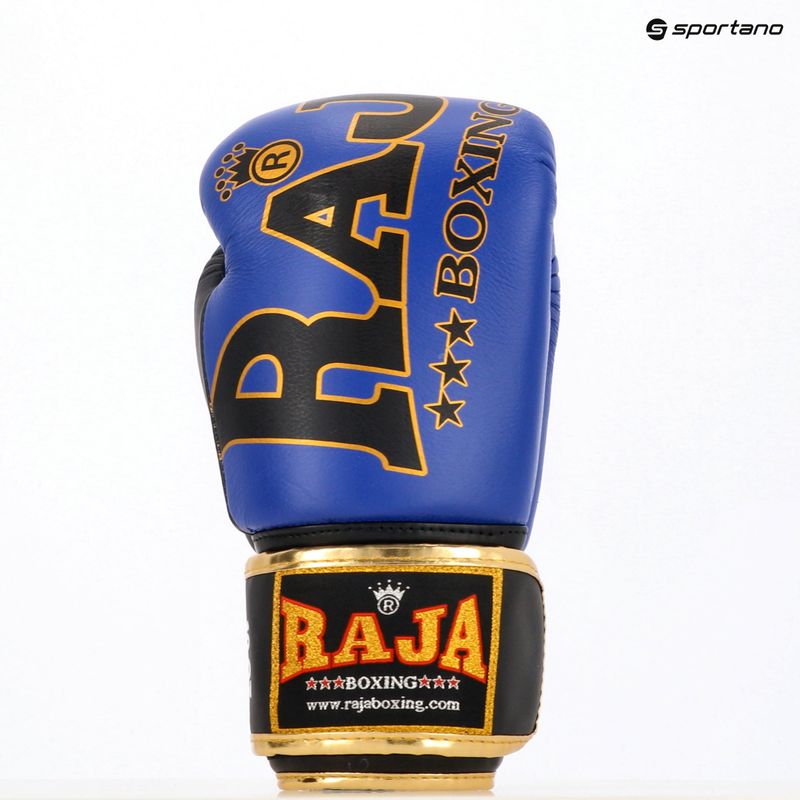 Bokso pirštinės RAJA BOXING Origin Standard Genuine Leather blue 9
