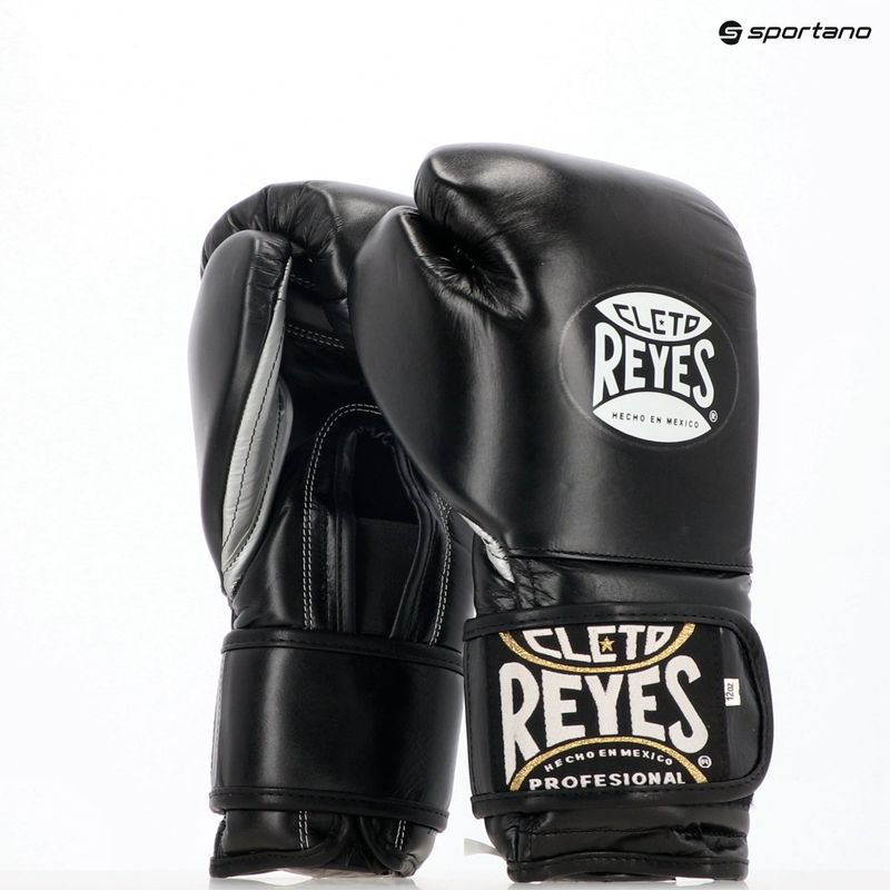 Bokso pirštinės Cleto Reyes Velcro Sparring black/silver 3
