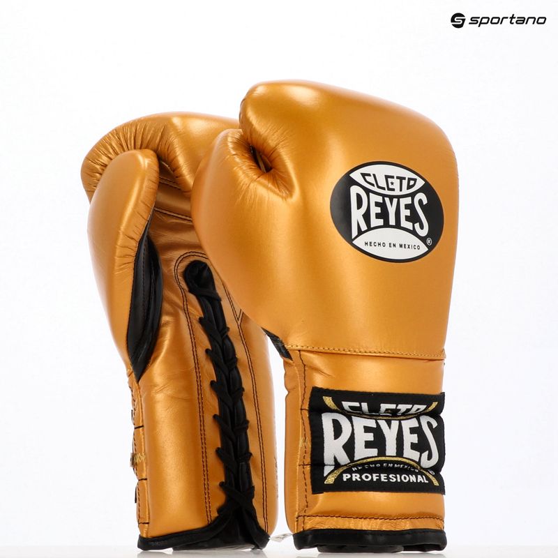 Bokso pirštinės Cleto Reyes Lace Up Sparring gold 3