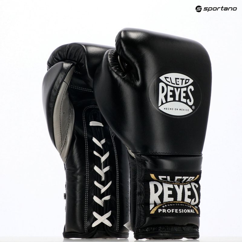 Bokso pirštinės Cleto Reyes Lace Up Sparring juodos spalvos 3