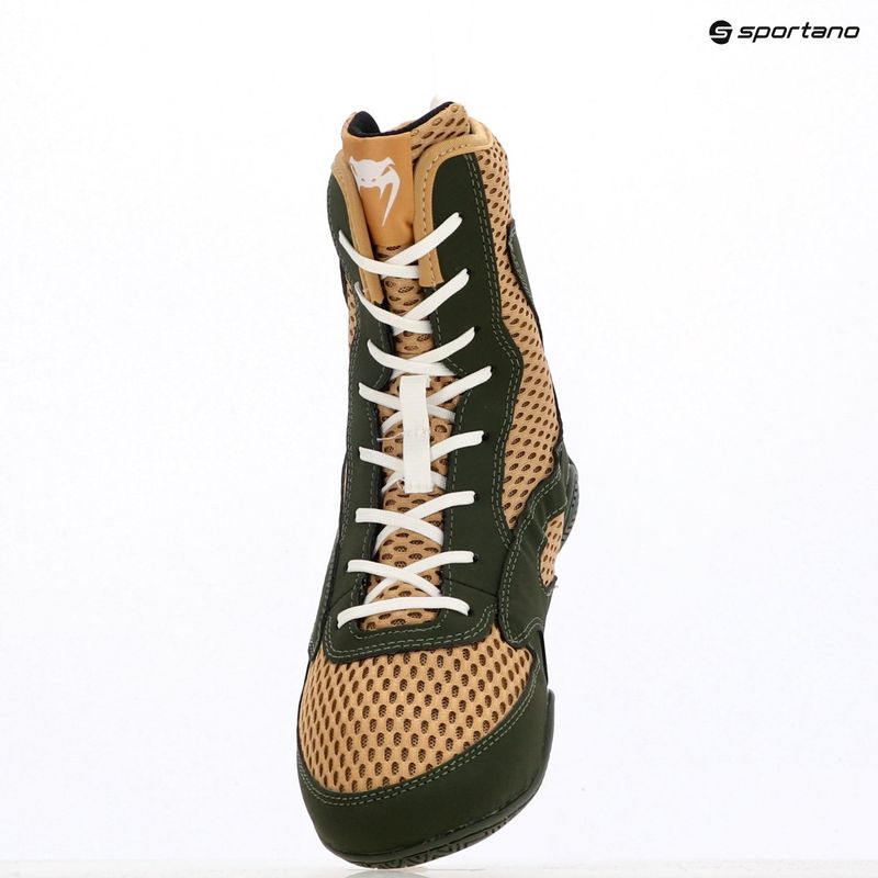 Vyriški bokso batai Venum Contender Boxing military green/sand 12