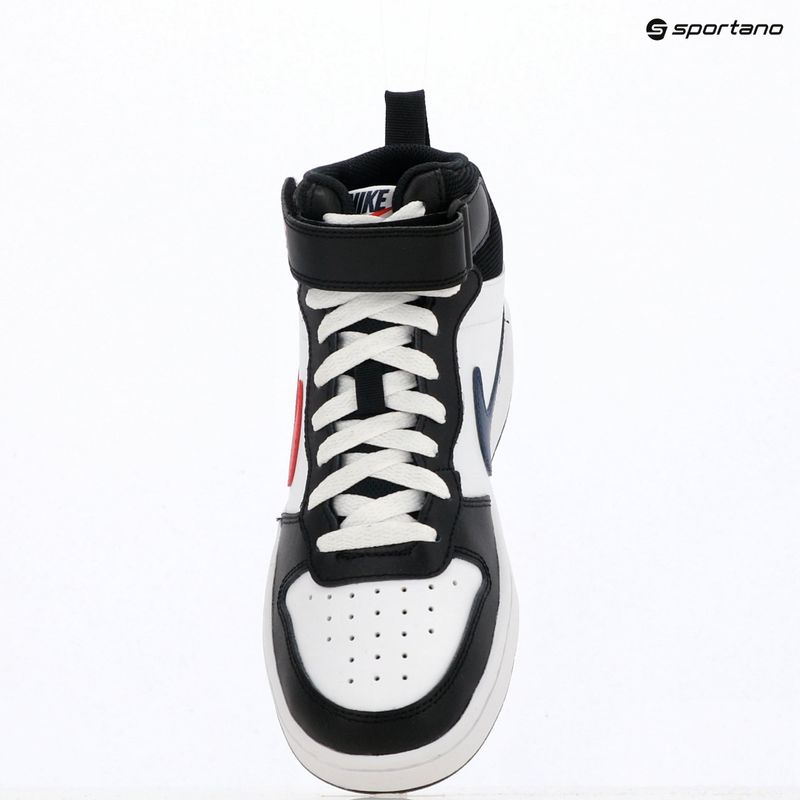 Vaikiški batai Nike Court Borough Mid 2 white/white/black/university red 10