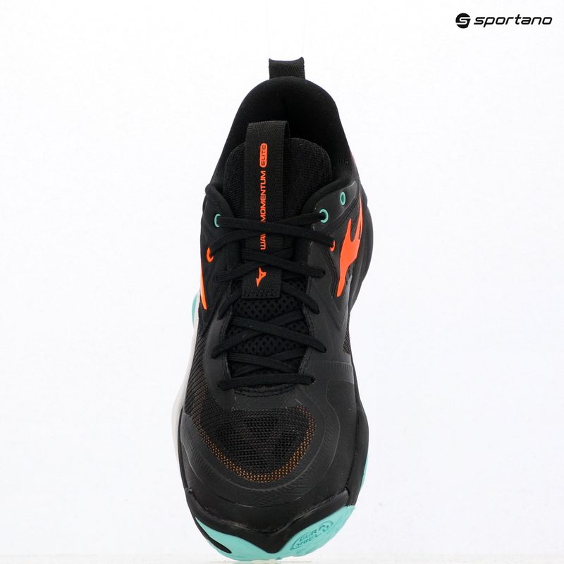 Tinklinio bateliai Mizuno Wave Momentum Elite black/tangelo/ice green 12