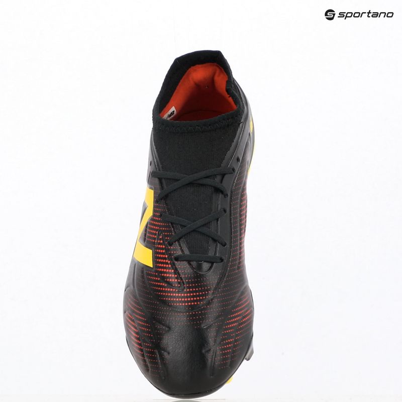 Vaikiški futbolo batai New Balance Tekela Team V5 black 100/punch yellow/fire cracker 9