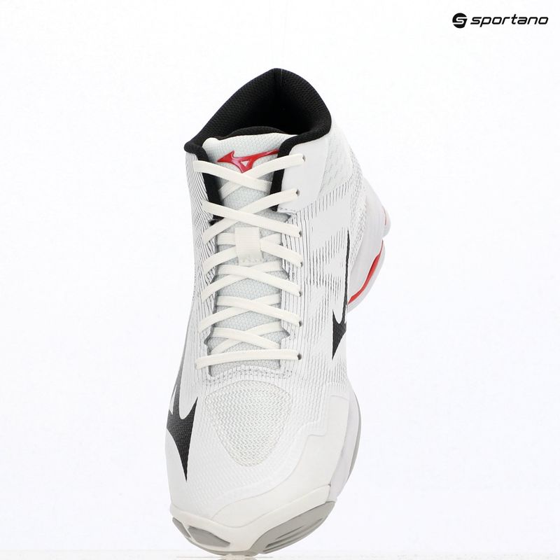 Tinklinio bateliai Mizuno Wave Lightning Pro Mid white/black/fiery red 9