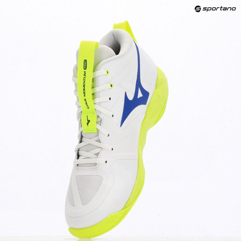 Tinklinio bateliai Mizuno Wave Momentum Pro Mid white/lightning yellow/dazzling blue 12