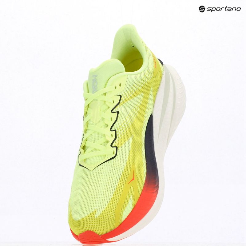 Vyriški bėgimo batai Hoka Mach X 3 Wide neon yuzu/squid ink 9