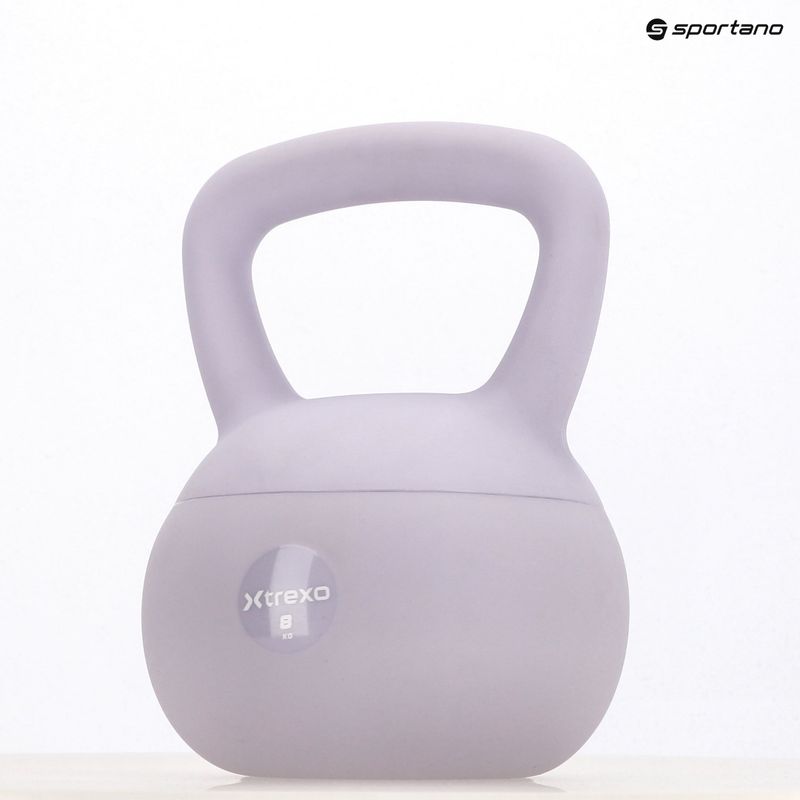 Minkštas kettlebell XTREXO 8 kg purple 9