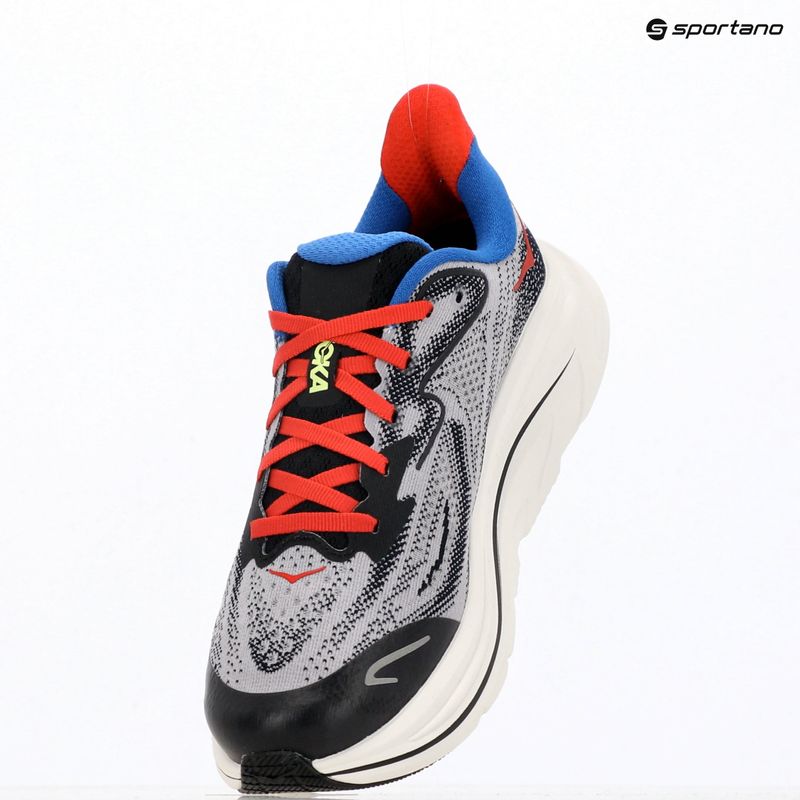 Vaikiški bėgimo batai HOKA Clifton 10 foggy grey/black 10