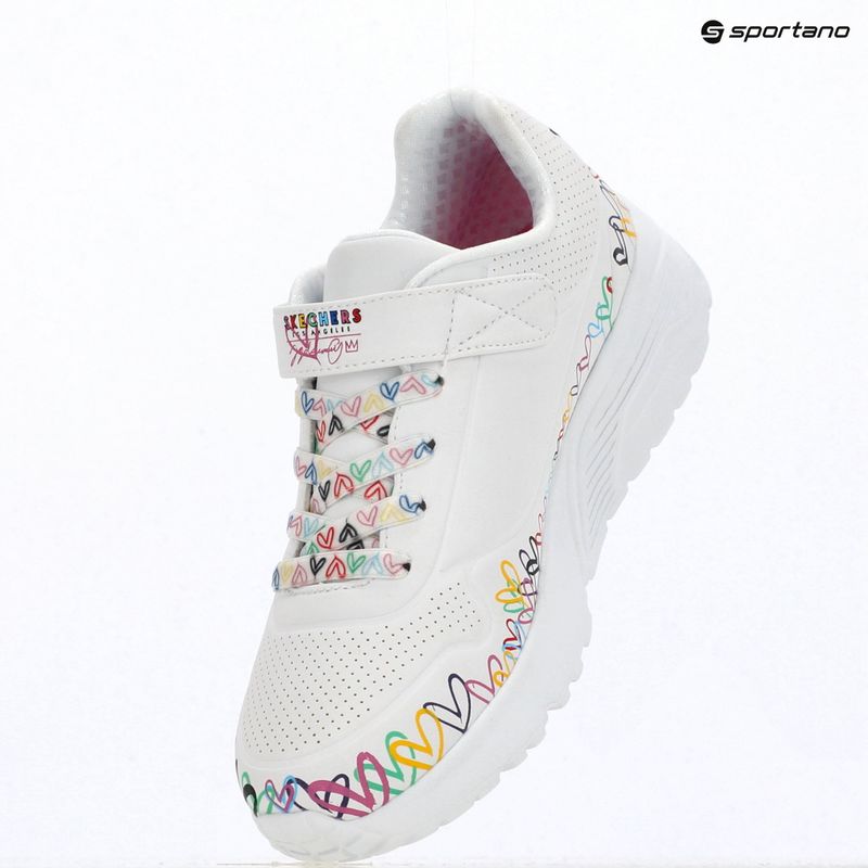 Vaikiški batai SKECHERS Uno Lite Heart Craze white/multi 3