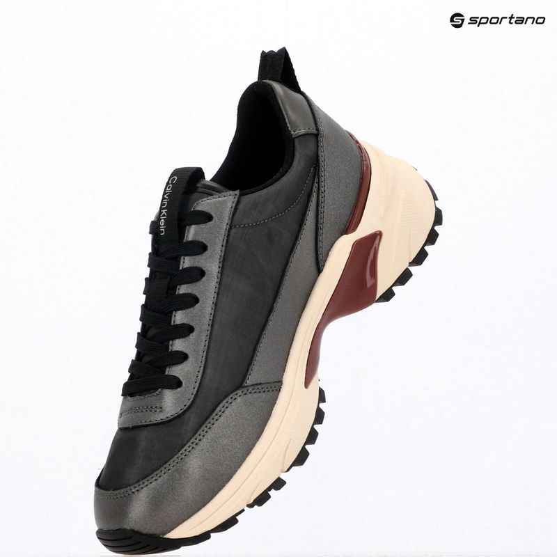 Moteriški batai Calvin Klein HW0HW02999 Hike Runner Organza Met Leather gun metal/bordeaux 9