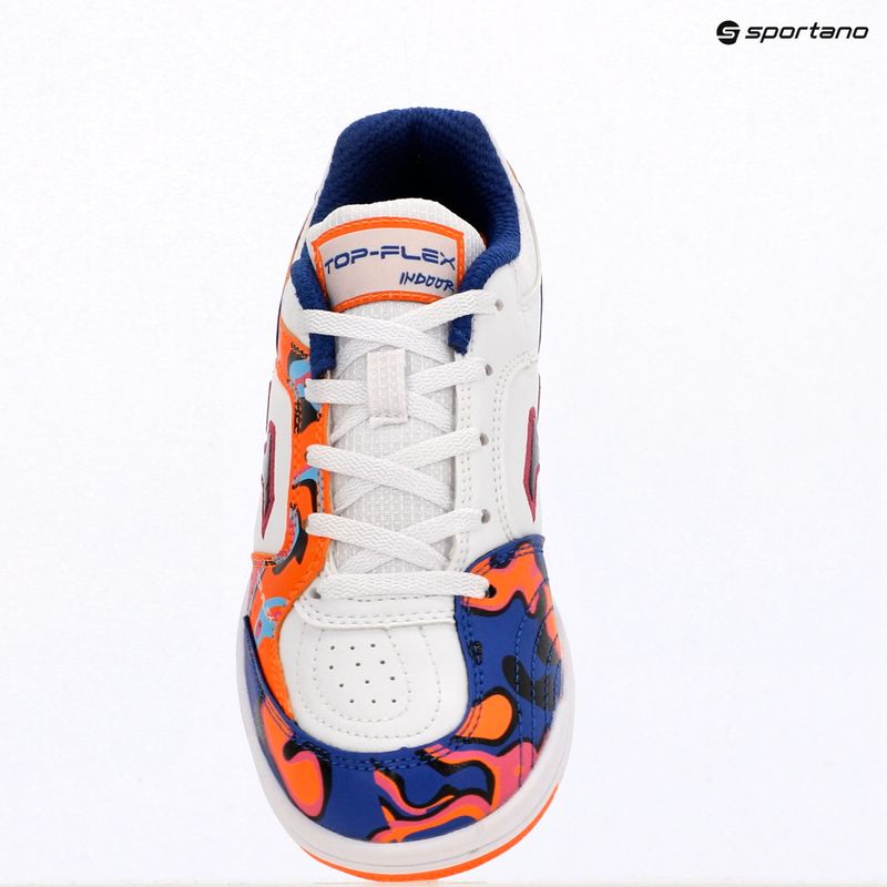 Vaikiški futbolo batai Joma Top Flex Jr IN white-orange 9