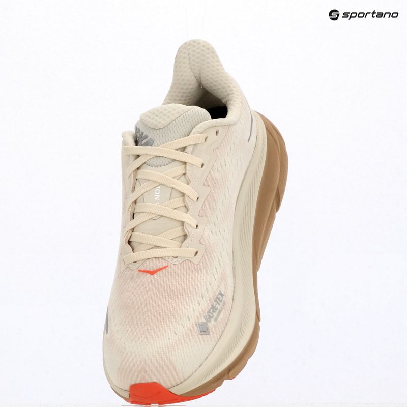 Moteriški bėgimo bateliai HOKA Clifton 9 GTX eggshell/khaki 10