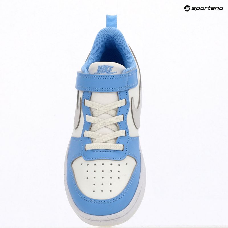 Vaikiški batai Nike Court Borough Low Recraft summit white/cobalt pulse/vast grey 6