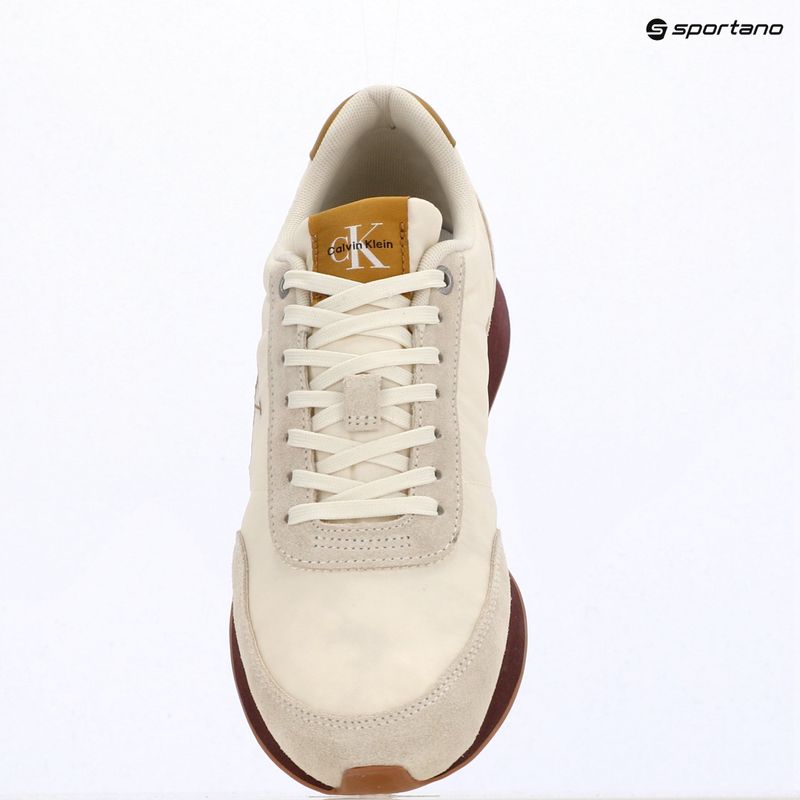 Vyriški batai Calvin Klein YM0YM01361 Retro Runner Ess Mix Mat white swan/tofu/amber gold 9