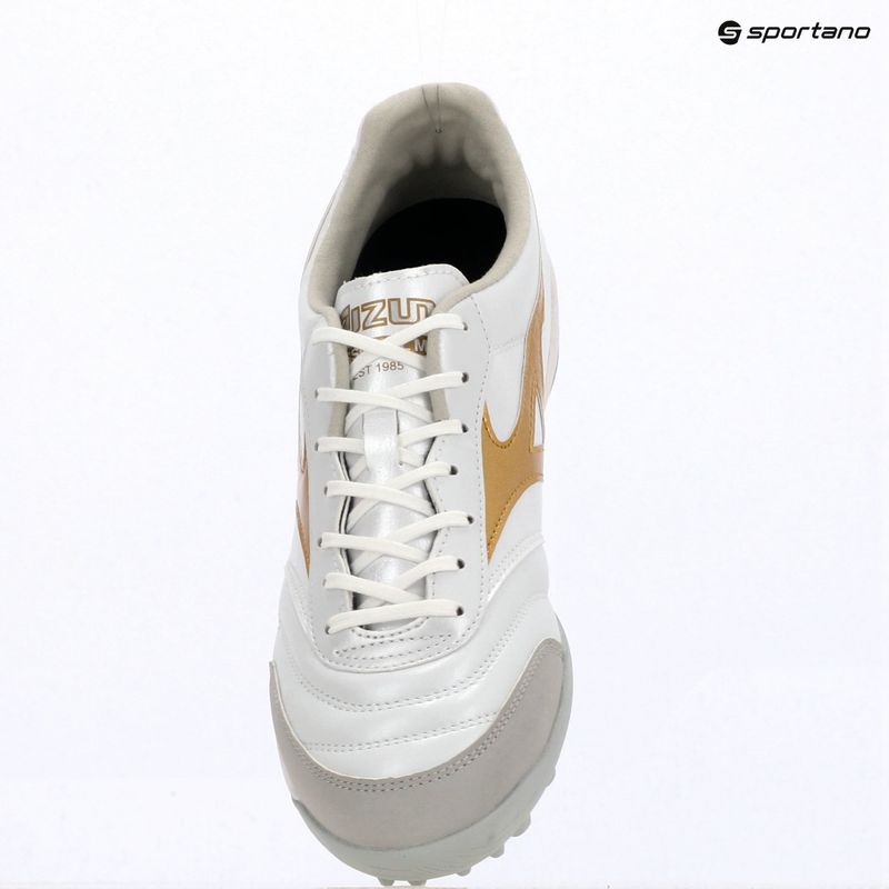 Futbolo bateliai Mizuno Morelia Sala Pro TF white/football gold/galaxy silver 15