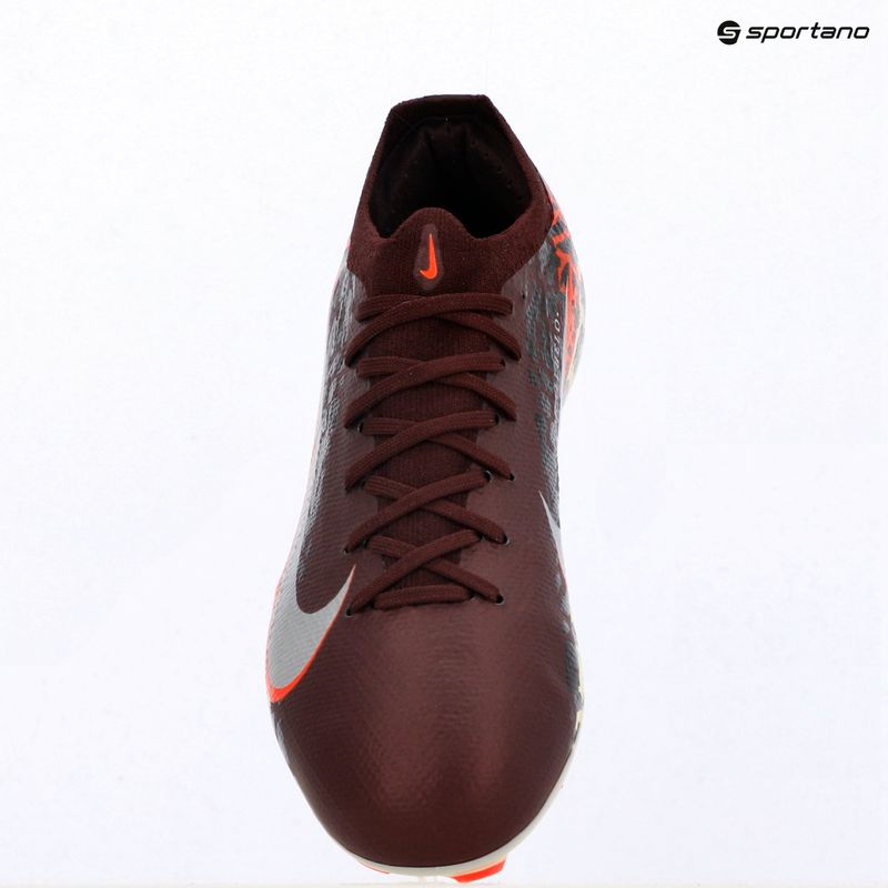 Vaikiški futbolo bateliai Nike United Jr. Mercurial Vapor 16 Pro FG burgundy crush/metallic silver 9
