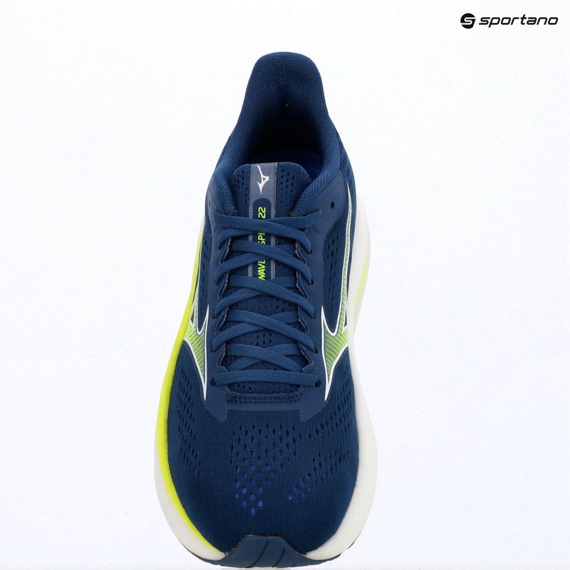 Vyriški bėgimo batai Mizuno Wave Inspire 22 estate blue/lightning yellow 9