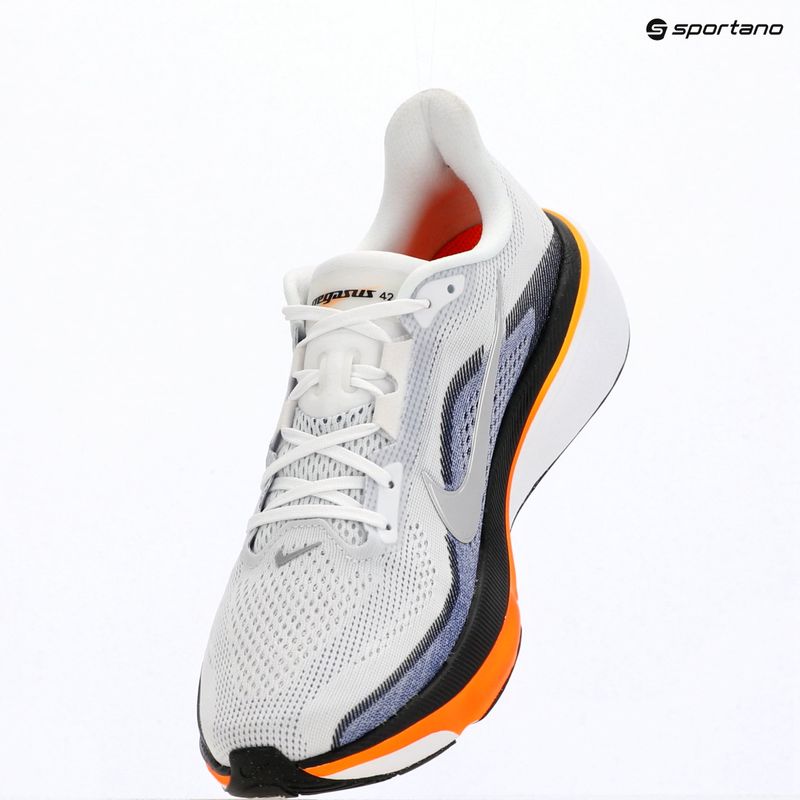 Vyriški bėgimo batai Nike Pegasus 42 white/lapis/total orange/metallic silver 14