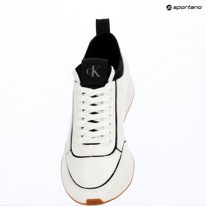 Moteriški batai Calvin Klein HW0HW02994 Retro Runner Sock Patch Leather bright white/black 9