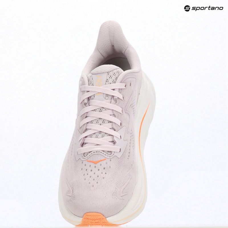 Moteriški bėgimo bateliai HOKA Clifton 10 lilac cream/tangerine glow 18