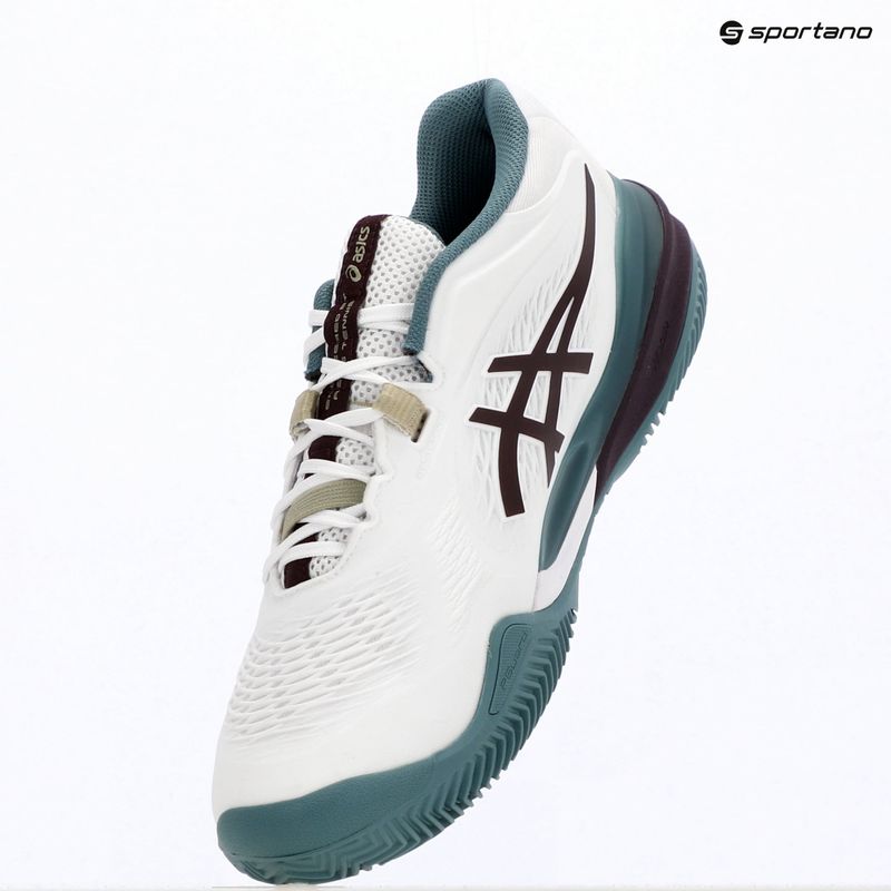 Vyriški teniso batai ASICS Gel-Resolution X Clay white/dark aubergine 9
