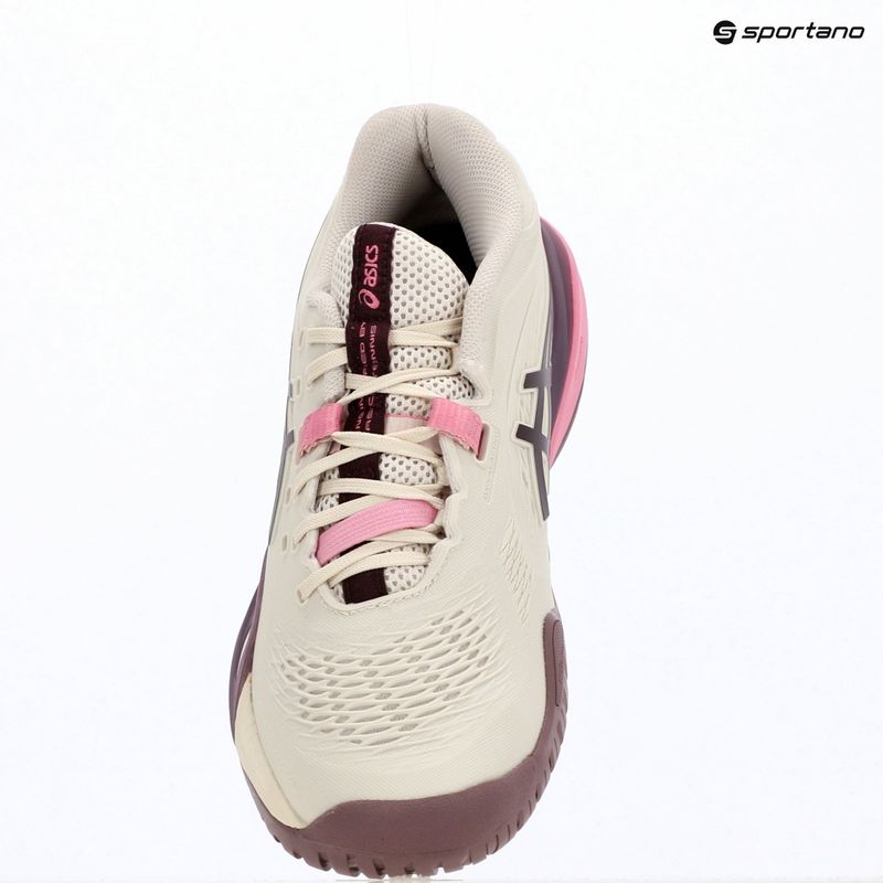 Moteriški teniso bateliai ASICS Gel-Resolution X soft oat/dark aubergine 9