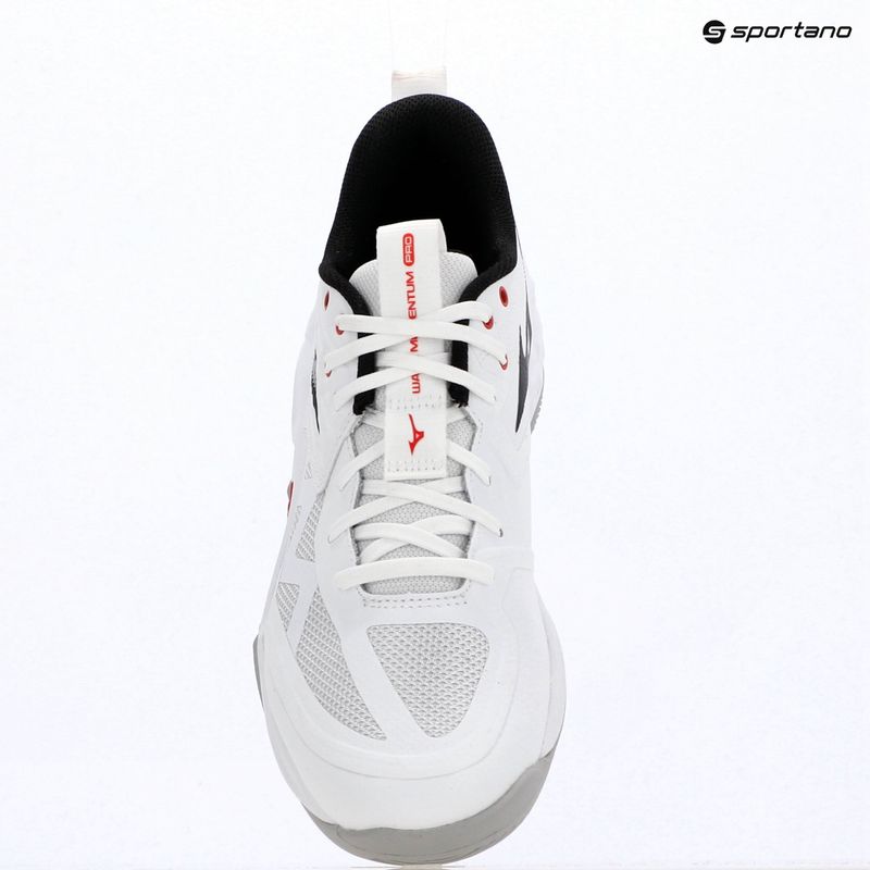 Tinklinio bateliai Mizuno Wave Momentum Pro white/black/fiery red 15