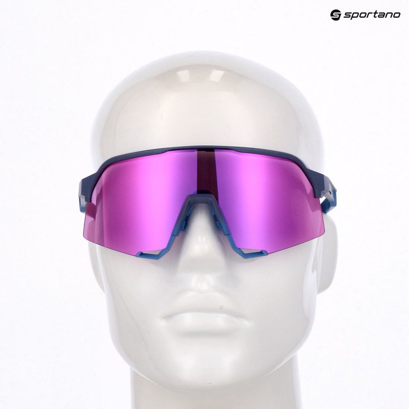 Saulės akiniai 100 % S3 satin storm metallic/purple mirror 8