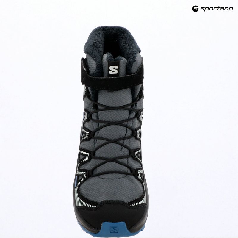 Vaikiški turistiniai batai Salomon XA Pro V8 Winter Waterproof turbulence / black / dark blue 15
