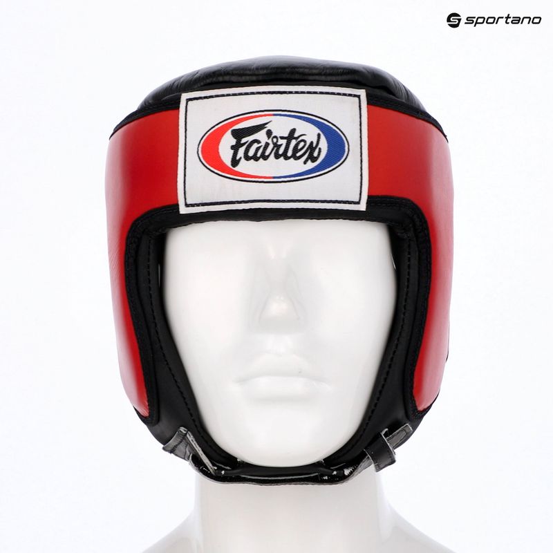 Apsauginis šalmas Fairtex Muay Thai & Kickboxing Competition red 6